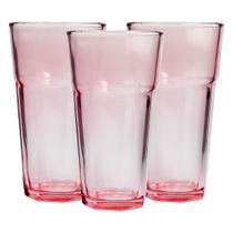 Jogo De Copos De Vidro Longo Para Drinks Rose Linha Soho Com 6 Peças - Hauskraft