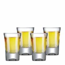 Jogo de Copos de Vidro Para Dose de Cachaça 40ml 4 Pcs Ruvolo