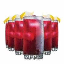 Jogo de Copos de Vidro Riviera Long Drink Para Água e Suco 385ml 6 Pcs Ruvolo