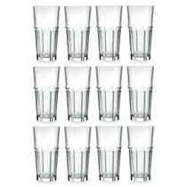 Jogo De Copos De Vidro Suco Agua 340ml Lumina C/12uni Ad