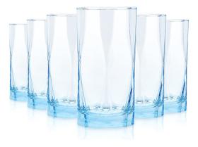 Jogo de Copos de Vidro Texas Azul 320ml Design Moderno e Sofisticação com Alta Durabilidade