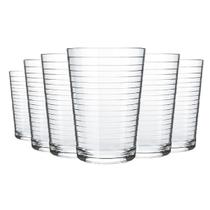 Jogo de Copos De Vidro Transparente 280ml 6 Peças Ginga Nadir
