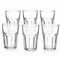 Jogo de Copos de Vidro Transparente 350ml Estilo Sydney Kit 3 ou 6 Jogo de Copos de Vidro Transparente 350ml Estilo Sydney Kit 3 ou 6