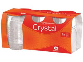 Jogo de Copos de Vidro Transparentes 280ml - 6 Peças Wheaton Crystal