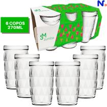 Jogo de Copos de Vidro Zumba 270ml SM Nadir Figueiredo