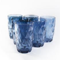 Jogo de Copos Diamond Azul 360mL com 6 Peças