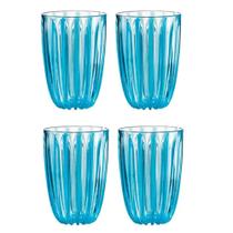 Jogo De Copos Em Bio Plástico Turquesa 400Ml 4 Peças Dolcevita - Guzzini