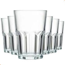 Jogo De Copos Em Vidro Kit 12 Peças Cozinha Água Suco Drinks - Rio Glass