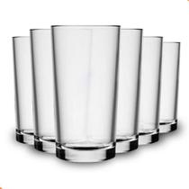 Jogo De Copos Em Vidro Kit 6 Peças Cozinha Água Suco Drink Jogo De Copos Em Vidro Kit 6 Peças Cozinha Água Suco Drink