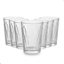 Jogo De Copos Em Vidro Kit 6 Peças Cozinha Água Suco Drink