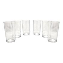 Jogo De Copos Em Vidro Kit 6 Peças Cozinha Água Suco Drink XHome