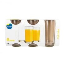 Jogo de Copos Long Drink Cylinder 350ml 6 Unidades - Nadir 7600