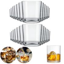 Jogo de Copos Nadir Bar Whisky 265ml Em Vidro com 24 peças Jogo de Copos Nadir Bar Whisky 265ml Em Vidro com 24 peças