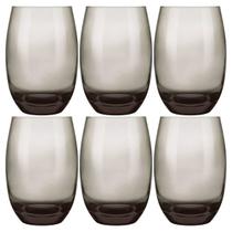 Jogo de Copos Nadir Long Drink Aruba 465ml Fumê Com 6 peças