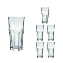 Jogo de Copos Vidro 6 Peças 340ml Drinks Sucos Água.