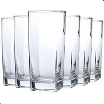 Jogo De Copos Vidro Kit 6 Peças 290ml Cozinha Água Suco