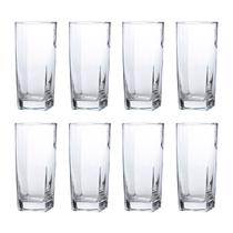 Jogo de Copos Vidro Texas 320ml Quadrado Suco Agua - 8Un Jogo de Copos Vidro Texas 320ml Quadrado Suco Agua - 8Un