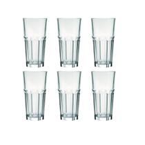 Jogo de Copos Vidro Transparente 350ml Drinks Sucos Água Vitamina