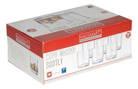 Jogo De Copos Vidro Whisky Drink Vodka Bar Kit 6 Peças 355ml Cor Transparente