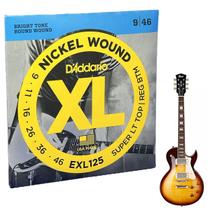 Jogo de cordas Daddario EXL125 Guitarra Tensão 09 Super Light (leve) - Nickel Wound