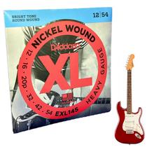 Jogo de cordas Daddario EXL145 Guitarra Tensão 012 Heavy Gauge - Nickel Wound