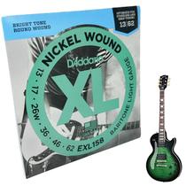 Jogo de cordas Daddario EXL158 Guitarra Tensão 013 Baritone Light Gauge - Nickel Wound