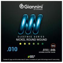 Jogo De Cordas Giannini Guitarra Niquel 010 GEEGST10