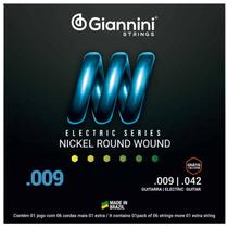 Jogo De Cordas Giannini Guitarra Niquel 09 GEEGST9 Jogo De Cordas Giannini Guitarra Niquel 09 GEEGST9