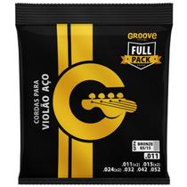 Jogo De Cordas Para Violão Aço Groove By Solez Fullpack 011