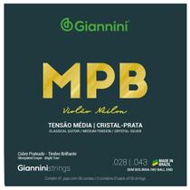 Jogo De Cordas Para Violão Nylon Giannini Cristal Prata