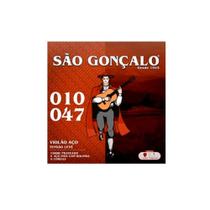 Jogo De Cordas Violão Aço Com Bolinha 010" 047" São Gonçalo F108