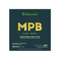 Jogo de Cordas Violão Nailon Preto-Prata Giannini MPB Média