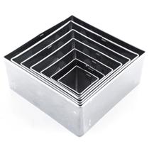 Jogo de Cortador de Quadrado em Aço Inox com 7 Peças Doupan Jogo de Cortador de Quadrado em Aço Inox com 7 Peças Doupan