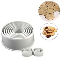 Jogo De Cortadores Redondo Domestico Plástico Com 6 Pecas - Gazoni