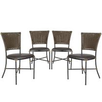 Jogo de Cozinha 4 Cadeiras Gramado Ratan Junco Em Fibra Sintética Junco Trama Fechada. Jogo de Cozinha 4 Cadeiras Gramado Ratan Junco Em Fibra Sintética Junco Trama Fechada.
