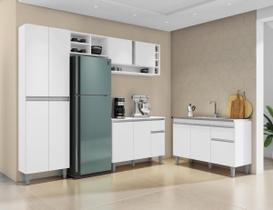 Jogo De Cozinha Armário Com Balcão Para Pia De 120cm Sem Tampo - Móveis Leartam