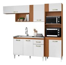 Jogo De Cozinha Armário Paneleiro Com 7 Portas 1 Gaveta Balcão Para Pia De 120cm Sem Tampo - Cinamomo Branco Jogo De Cozinha Armário Paneleiro Com 7 Portas 1 Gaveta Balcão Para Pia De 120cm Sem Tampo - Cinamomo Branco