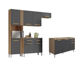 Jogo De Cozinha Armário Paneleiro Com Balcão Para Pia De 120cm Sem Tampo Móveis Leartam