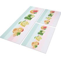 Jogo de Cozinha Citrus 3Pçs 40x120 + 2 Capachos 40x60cm