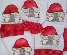 Jogo de Cozinha com Cortina e Toalha de mesa 10 Peças em Oxford Jogo de Cozinha com Cortina e Toalha de mesa 10 Peças em Oxford