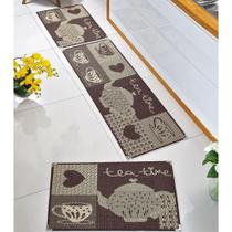 Jogo De Cozinha Com Quinas Sisal C/3 Pças Corujas Lancer