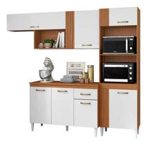 Jogo De Cozinha Compacta Com 7 Portas 1 Gaveta Balcão Com Tampo Mdp - Móveis Leartam Jogo De Cozinha Compacta Com 7 Portas 1 Gaveta Balcão Com Tampo Mdp - Móveis Leartam