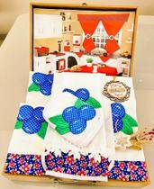 Jogo De Cozinha Completo 12 Peças C/cortina E Toalha De Mesa