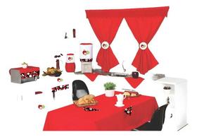 Jogo De Cozinha Completo 12 Peças C/cortina E Toalha De Mesa