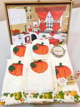 Jogo De Cozinha Completo 12 Peças C/cortina E Toalha De Mesa