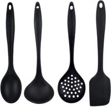 Jogo de Cozinha Concha Colher Escumadeira e Espátula Silicone Utensilio Organização - Original Line