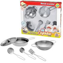 Jogo De Cozinha Infantil Panelinhas Em Inox 8904 - Braskit