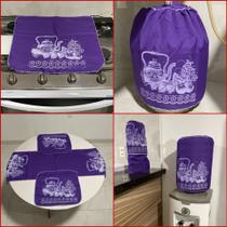 Jogo De Cozinha Kit 7 Peças Conjunto Completo Panos De Cozinha Estampados