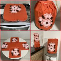 Jogo De Cozinha Kit 7 Peças Conjunto Completo Panos De Cozinha Estampados