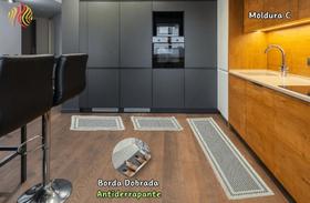 Jogo De Cozinha Lorena Sisal Look Moldura C Kit Com 3 Pecas